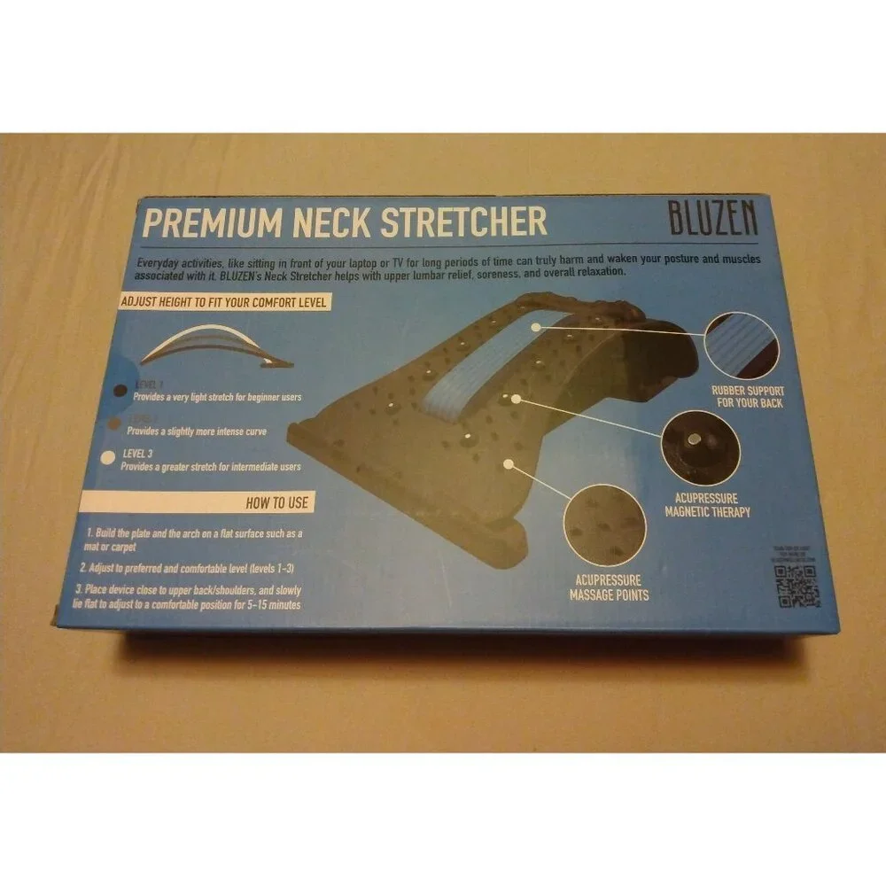 Adjustable Neck Stretcher to Relax Neck, Shoulders, Upper Back with Acupressure